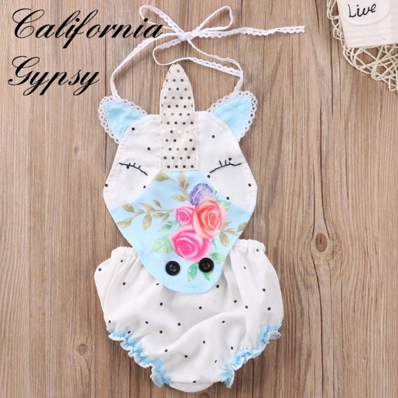 Other - Unicorn Vintage Baby Romper